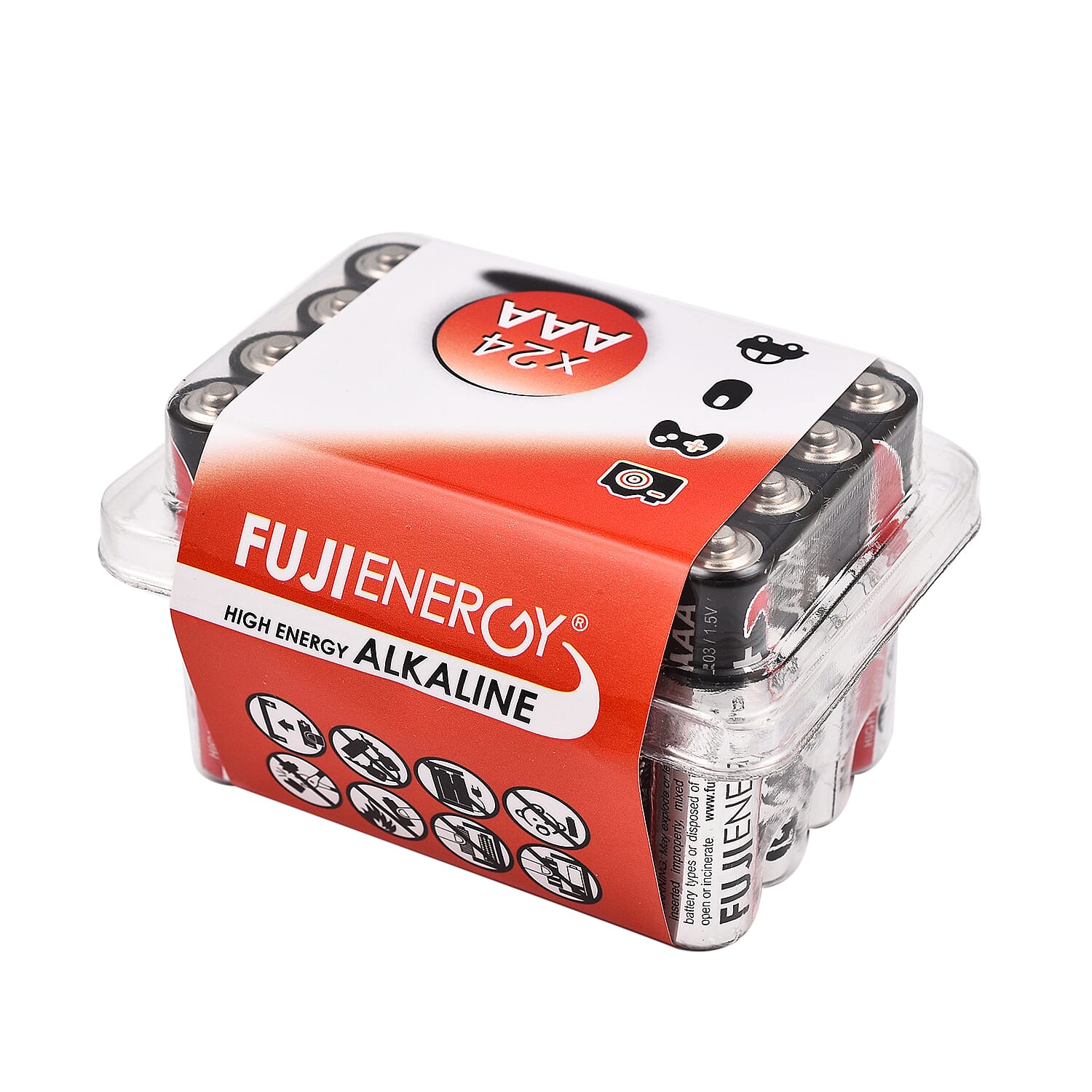 Set of 24 Fuji Energy AAA High Energy Alkaline Batteries (Use by May 2027)
