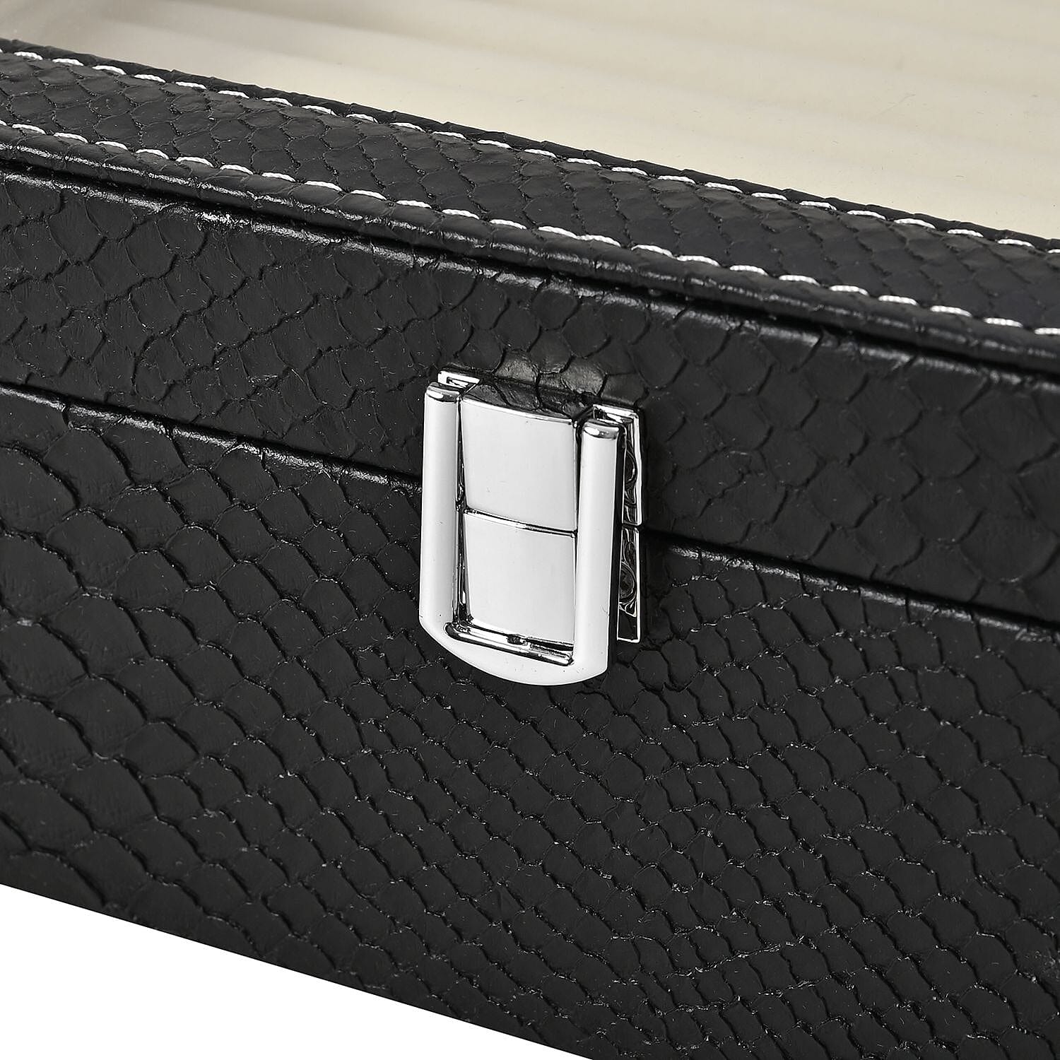 Dragon Skin 2 Layer Elegant Ring Box (Size 30x27x8 cm) - Black