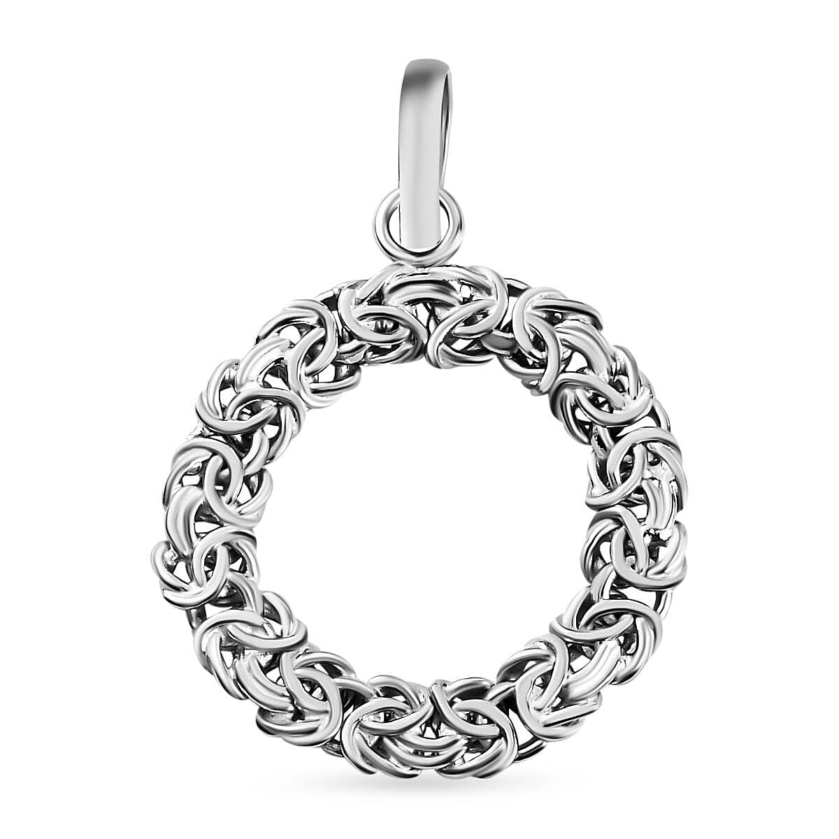 Platinum Overlay Sterling Silver Byazantine Pendant