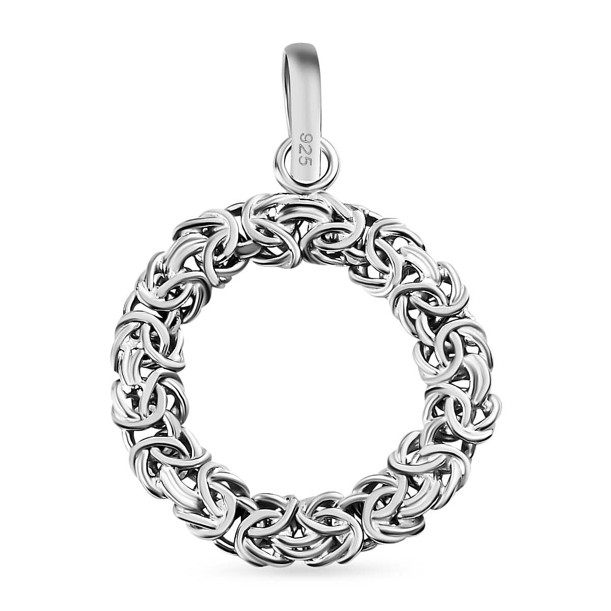 Platinum Overlay Sterling Silver Byazantine Pendant
