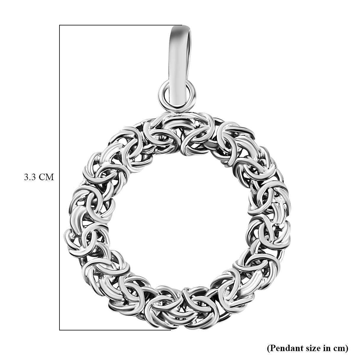 Platinum Overlay Sterling Silver Byazantine Pendant