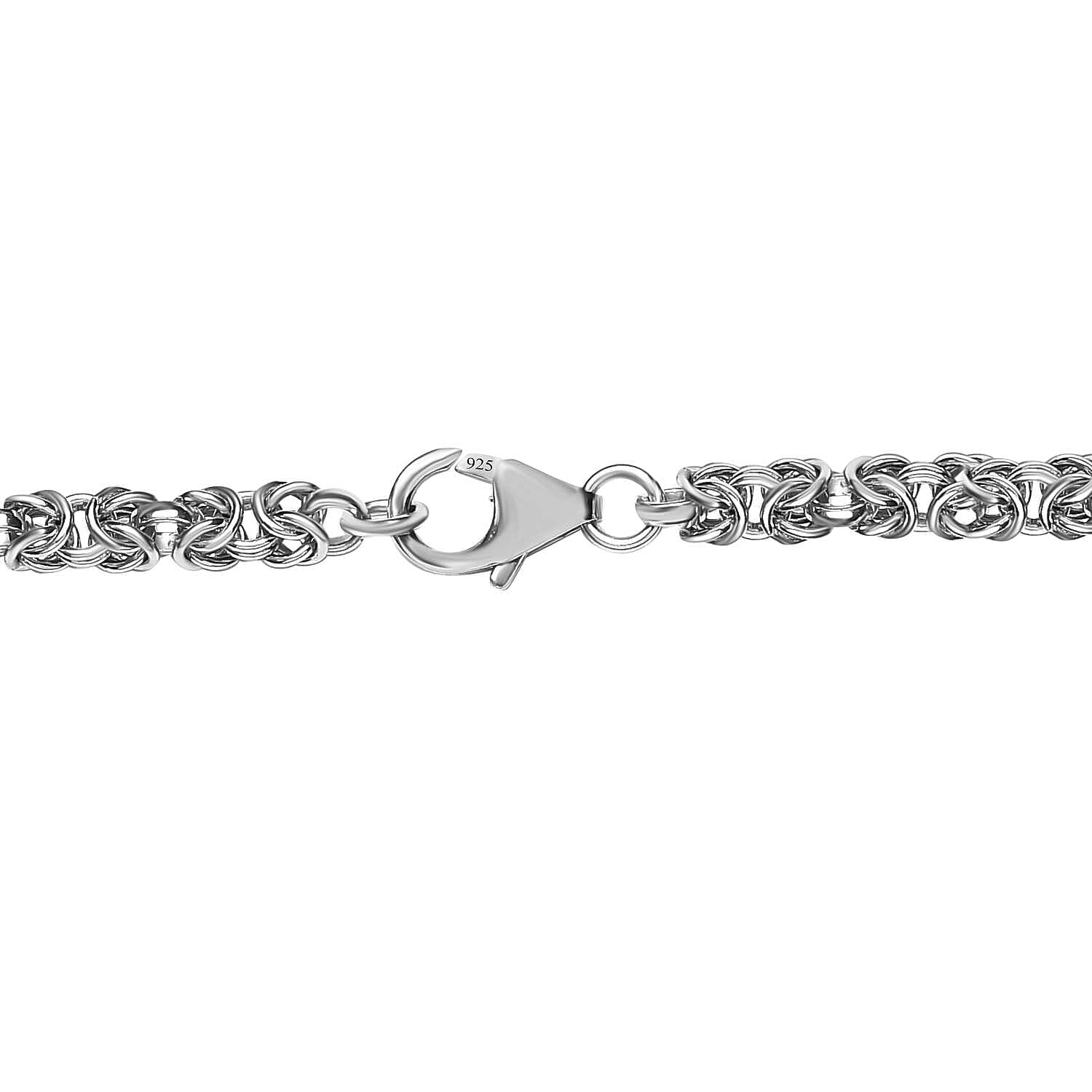 Platinum Overlay Sterling Silver Necklace (Size - 20), Silver Wt. 20.77 Gms Platinum Overlay Sterling Silver Necklace (Size - 20), Silver Wt. 20.77 Gms