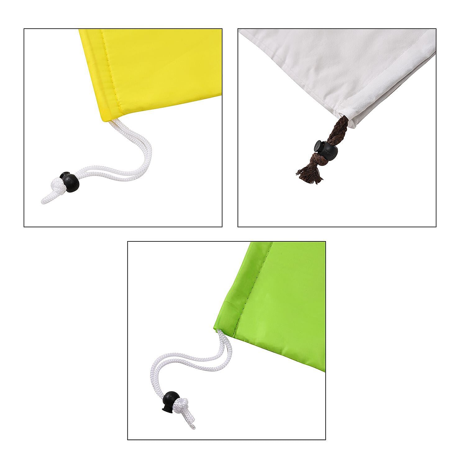 Homesmart Set of 3 Fresh Tie and Bread Bags - Green, Yellow - White Homesmart Set of 3 Fresh Tie and Bread Bags - Green, Yellow - White