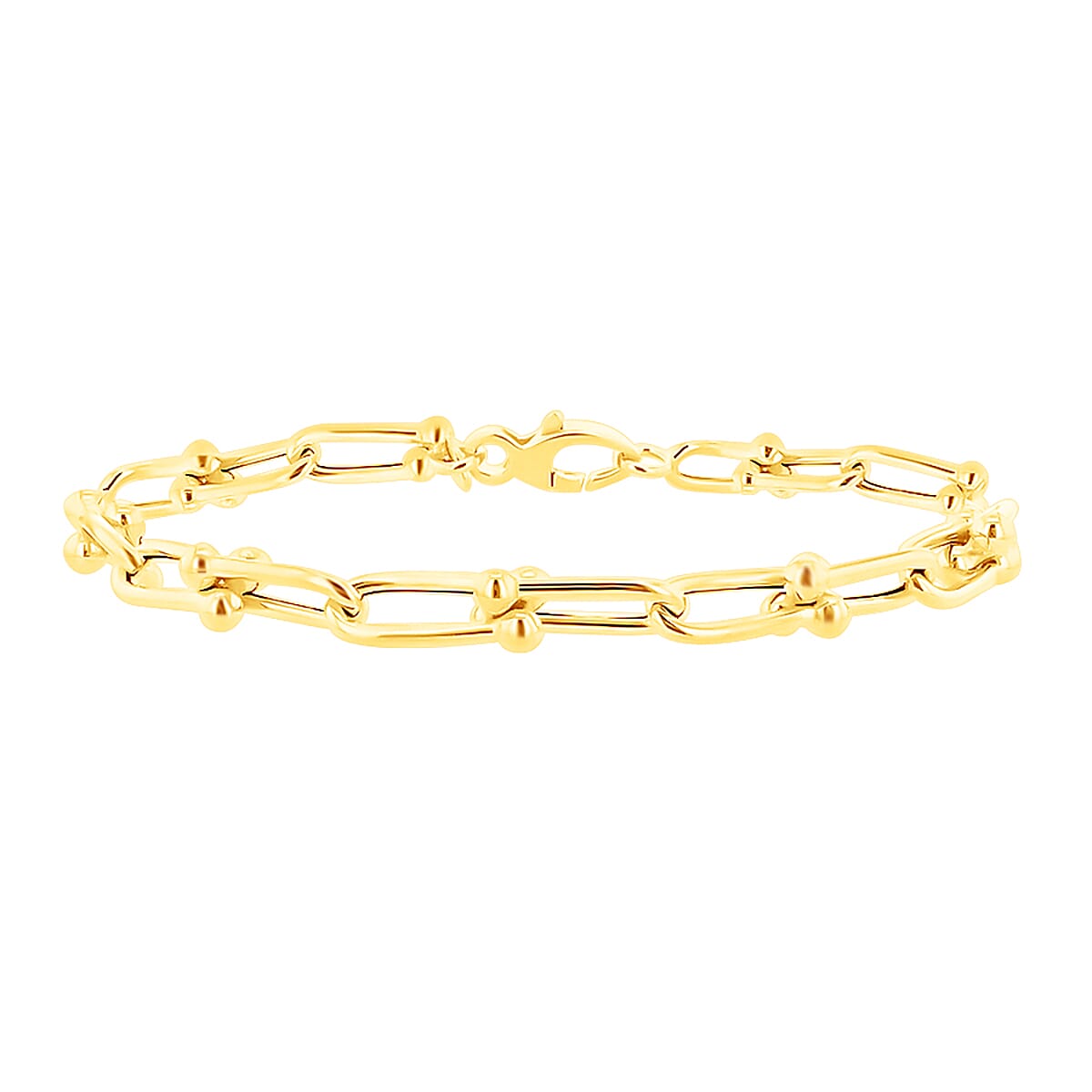 Italian Made Close Out- 9K Yellow Gold U-Link Bracelet (Size - 7.5), Gold Wt. 5.70 Gms