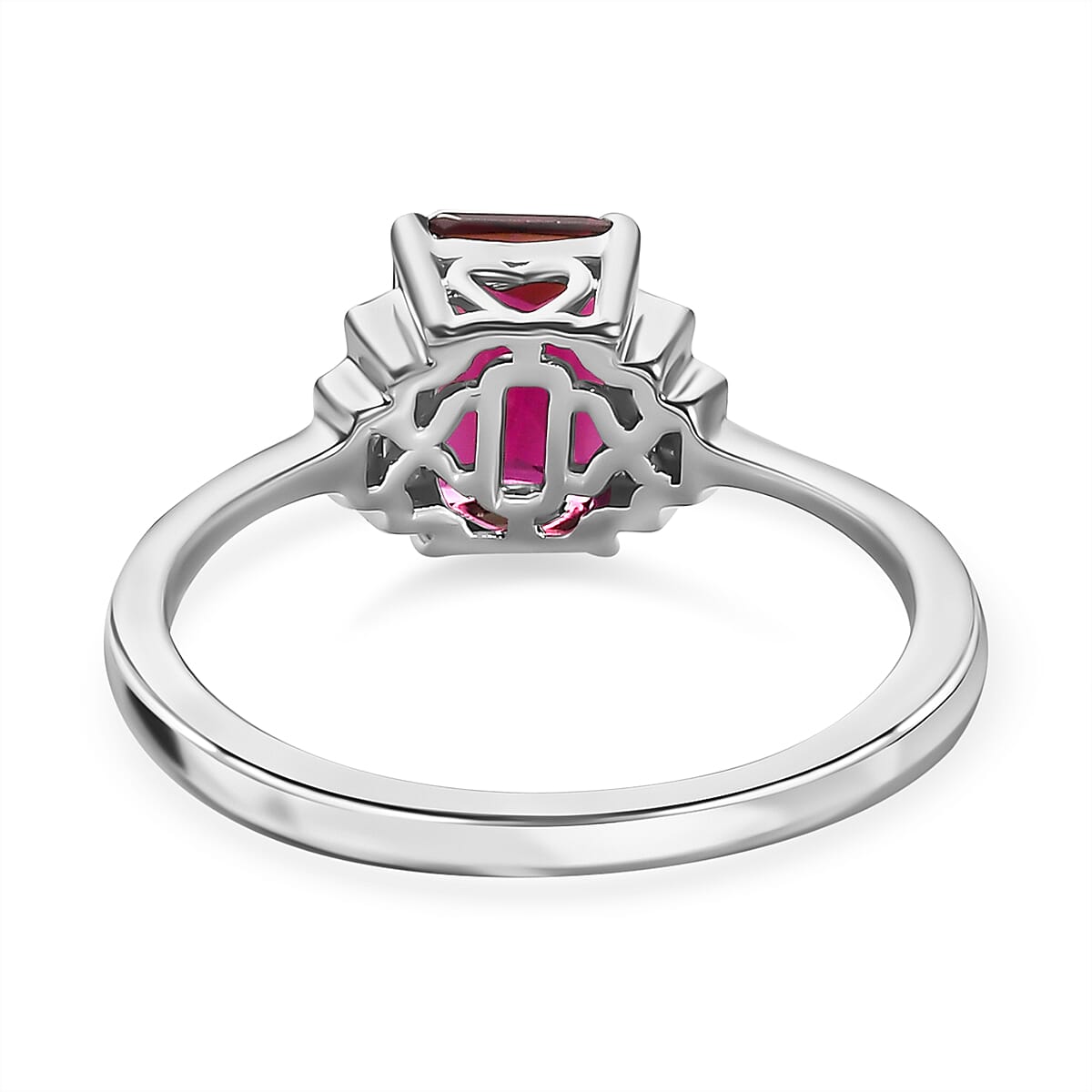 RHAPSODY 950 Platinum AAAA Rubellite & White Diamond (VS-E-F) Ring 1.65 Ct. RHAPSODY 950 Platinum AAAA Rubellite & White Diamond (VS-E-F) Ring 1.65 Ct.