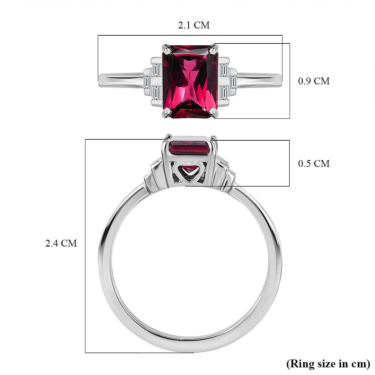 RHAPSODY 950 Platinum AAAA Rubellite & White Diamond (VS-E-F) Ring 1.65 Ct. RHAPSODY 950 Platinum AAAA Rubellite & White Diamond (VS-E-F) Ring 1.65 Ct.