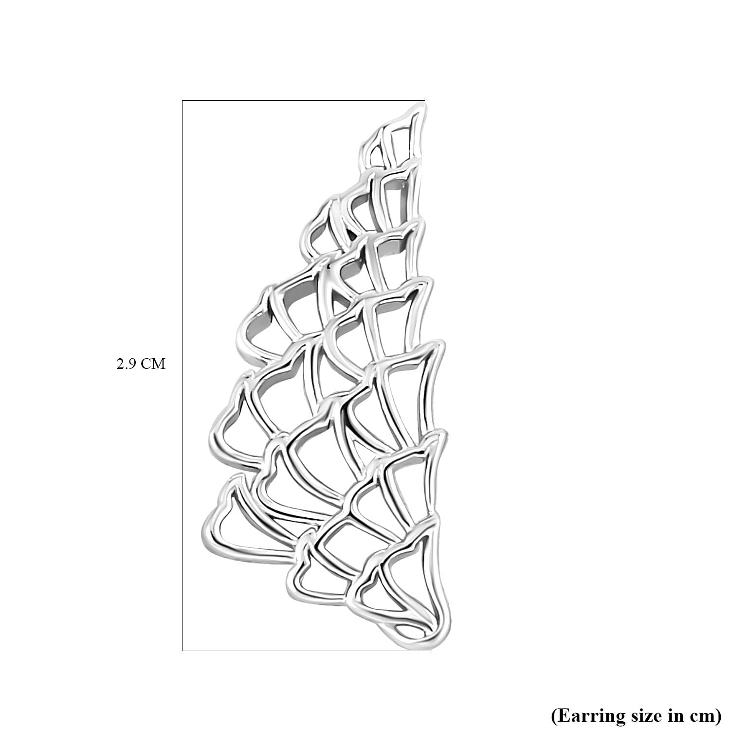 LucyQ Angel Wing Collection - Rhodium Overlay Sterling Silver Earrings