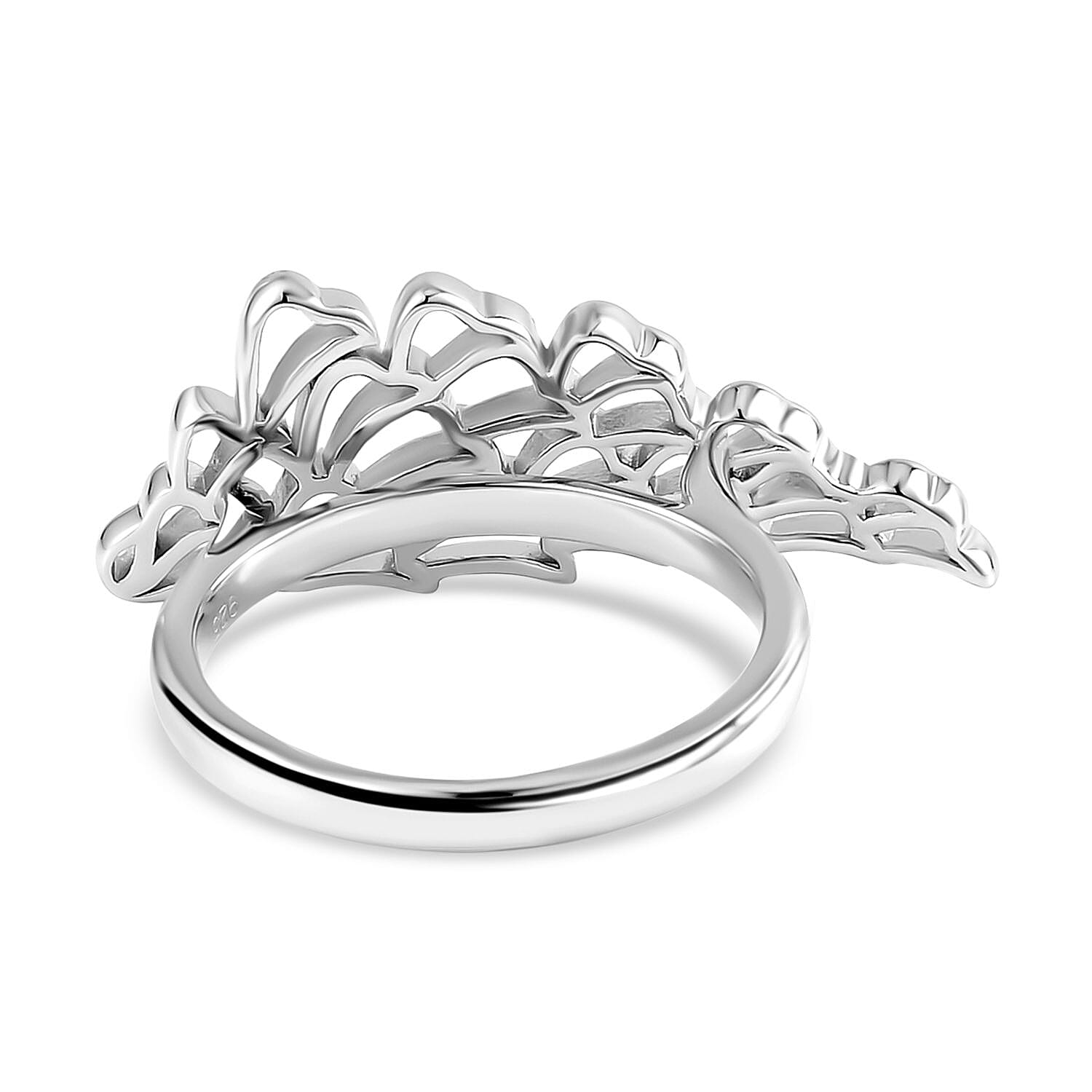 LucyQ Angel Wing Collection - Rhodium Overlay Sterling Silver Ring LucyQ Angel Wing Collection - Rhodium Overlay Sterling Silver Ring