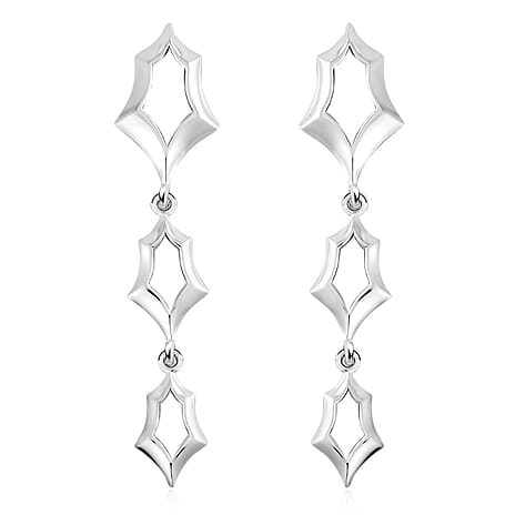 Lucy Q Spider Web Collection - Rhodium Overlay Sterling Silver Dangle Earrings