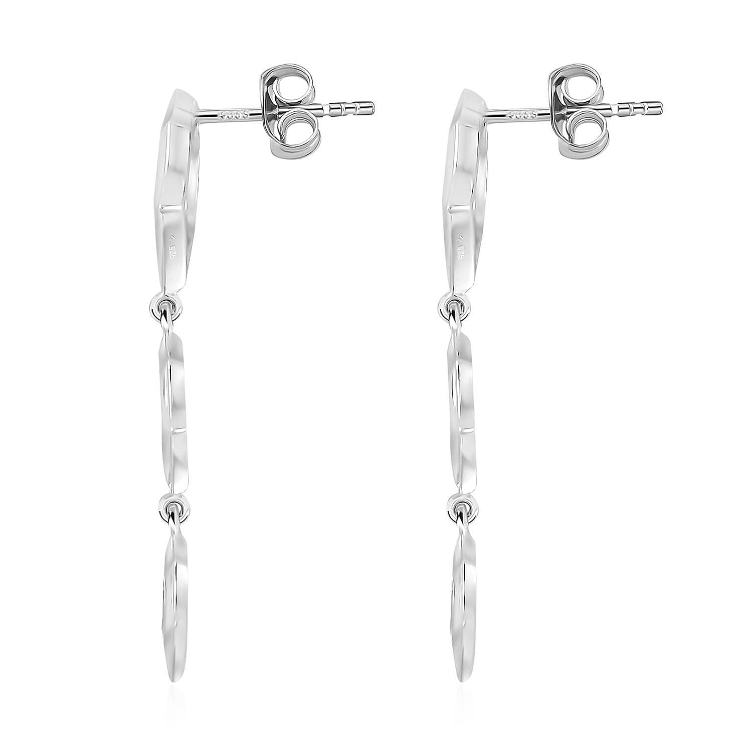 Lucy Q Spider Web Collection - Rhodium Overlay Sterling Silver Dangle Earrings