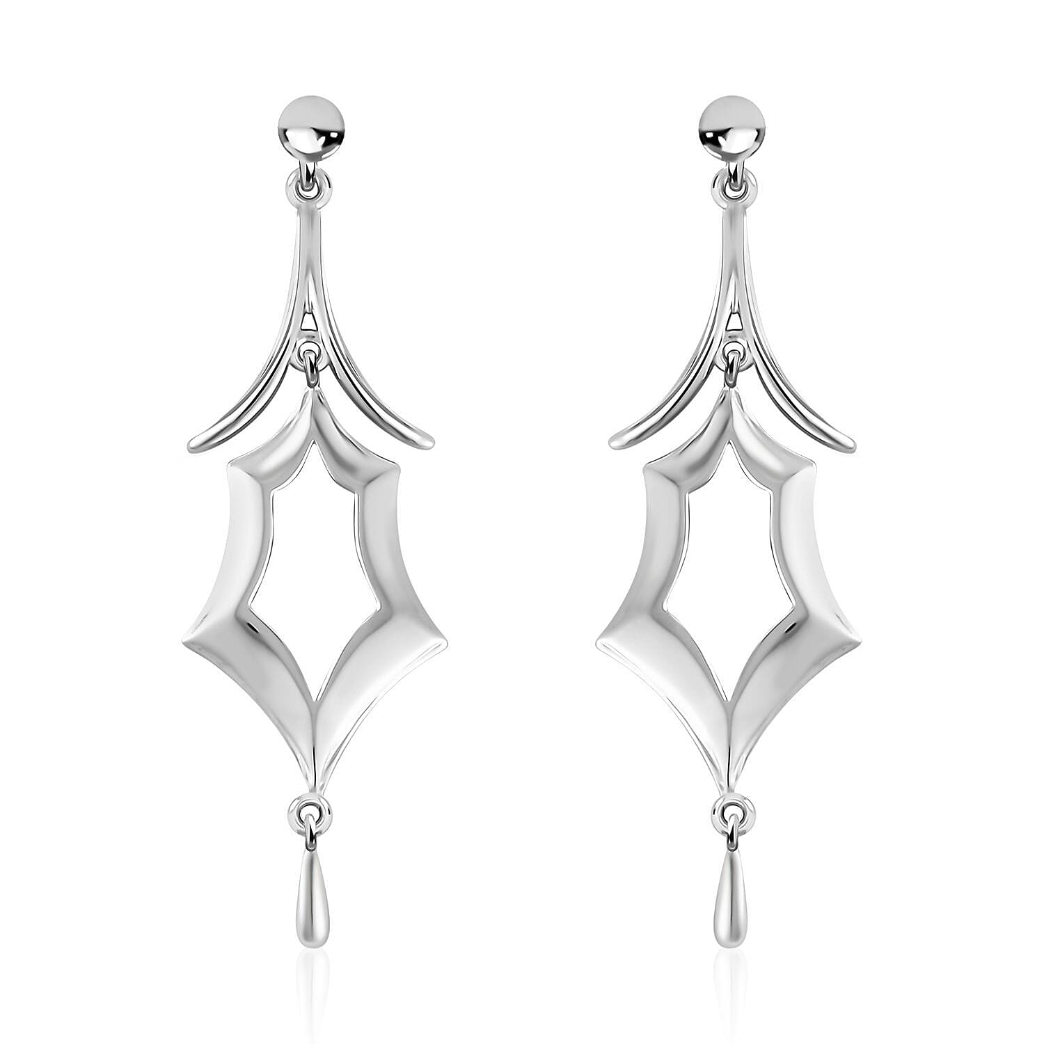Lucy Q Spider Web Collection - Rhodium Overlay Sterling Silver Earrings