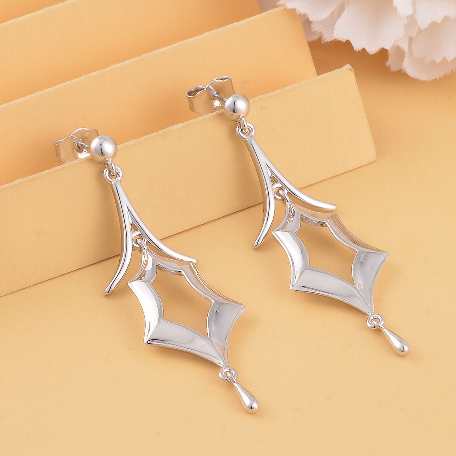 Lucy Q Spider Web Collection - Rhodium Overlay Sterling Silver Earrings