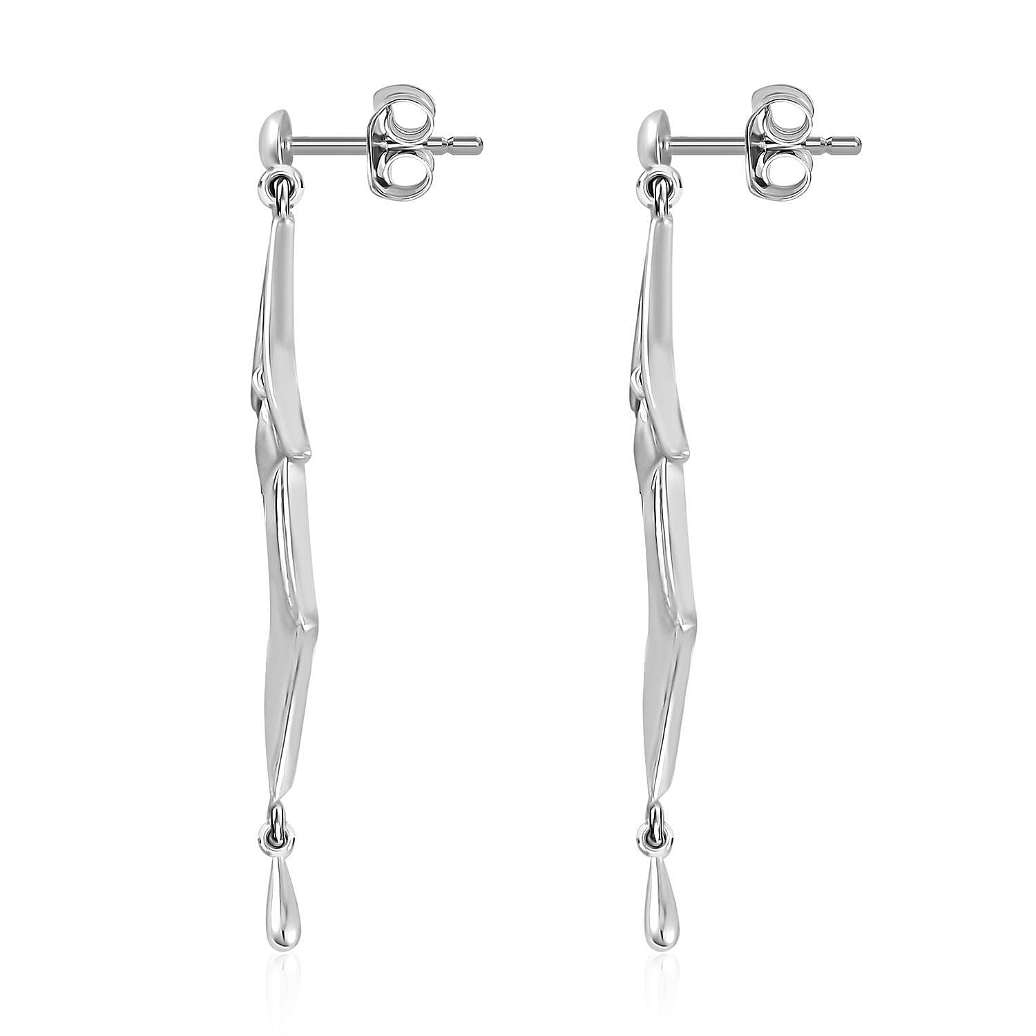 Lucy Q Spider Web Collection - Rhodium Overlay Sterling Silver Earrings