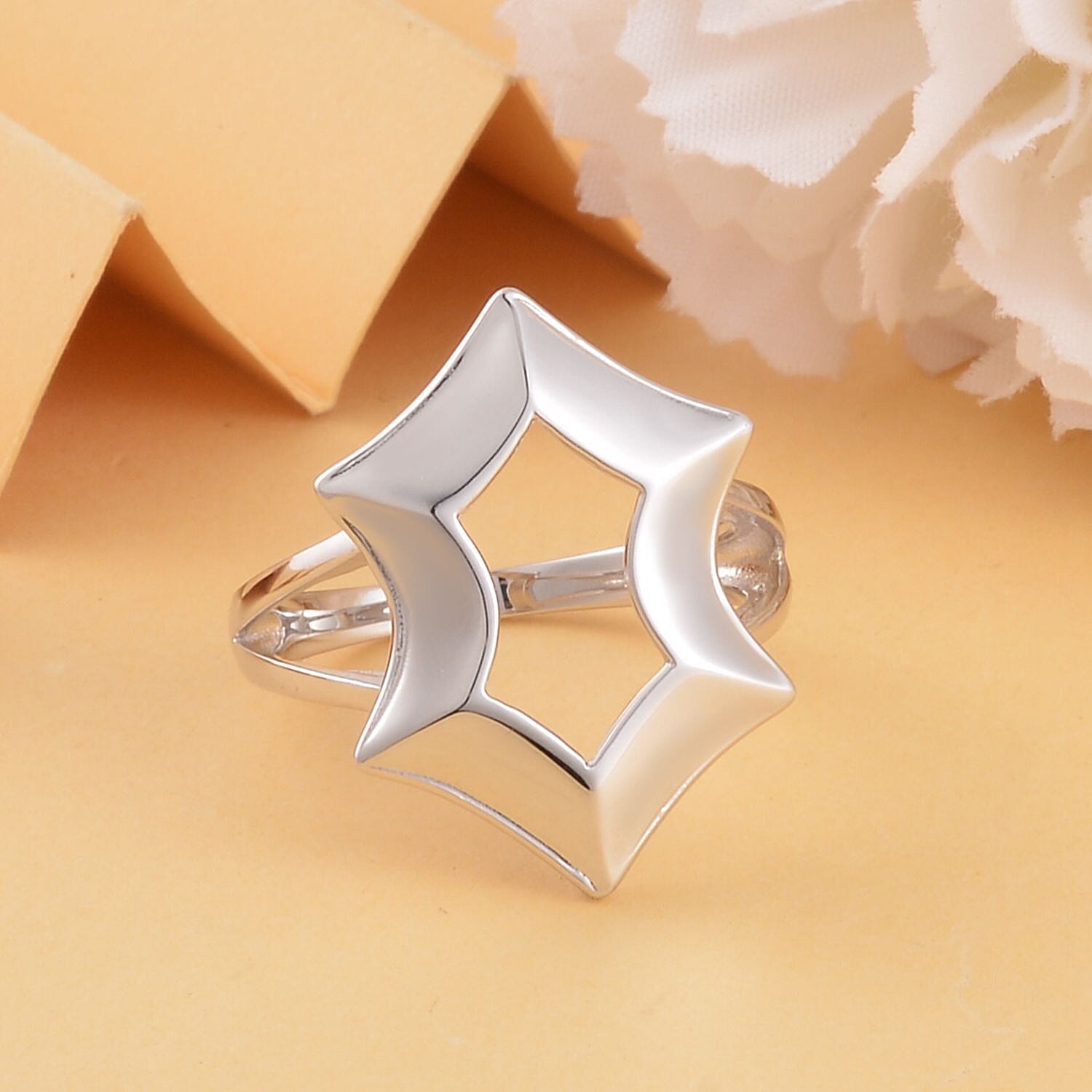 Lucy Q Spider Web Collection - Rhodium Overlay Sterling Silver Ring