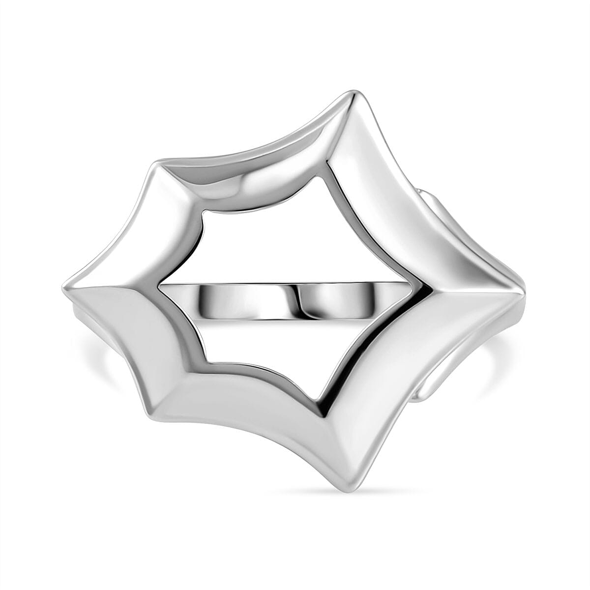 Lucy Q Spider Web Collection - Rhodium Overlay Sterling Silver Ring