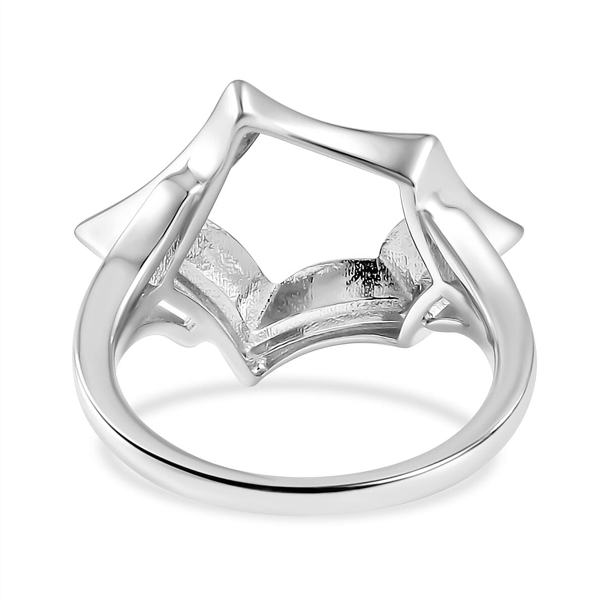 Lucy Q Spider Web Collection - Rhodium Overlay Sterling Silver Ring