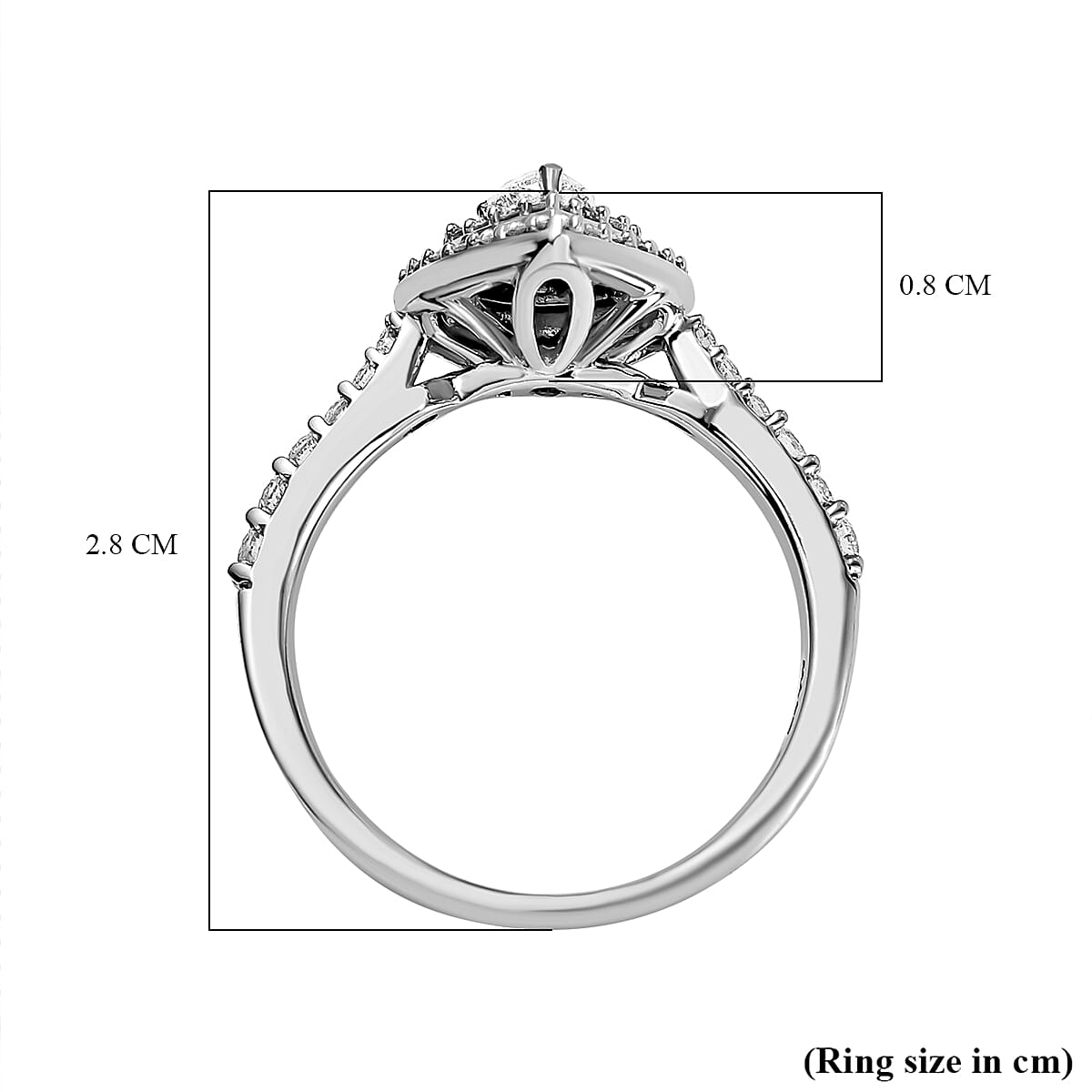 Manhattan Close Out Deal - 14K White Gold Diamond (SI-I1-G-H) Ring 0.75 Ct