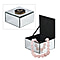 Square Glass Mirrored Jewellery Box with Crystal Flower on Top
