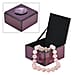 Square Glass Mirrored Jewellery Box with Crystal Flower on Top