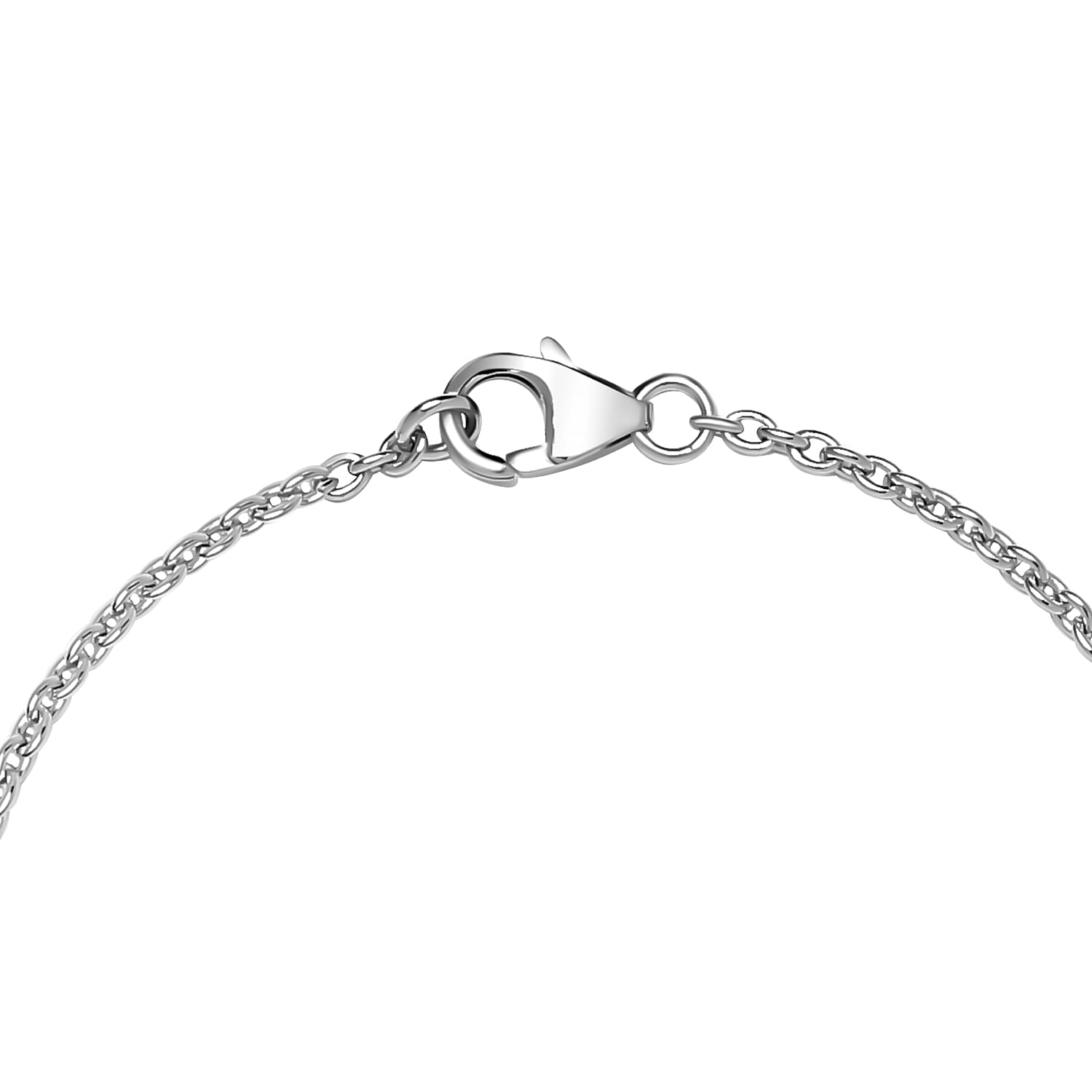 Platinum Overlay Sterling Silver Bracelet (Size - 7.5)