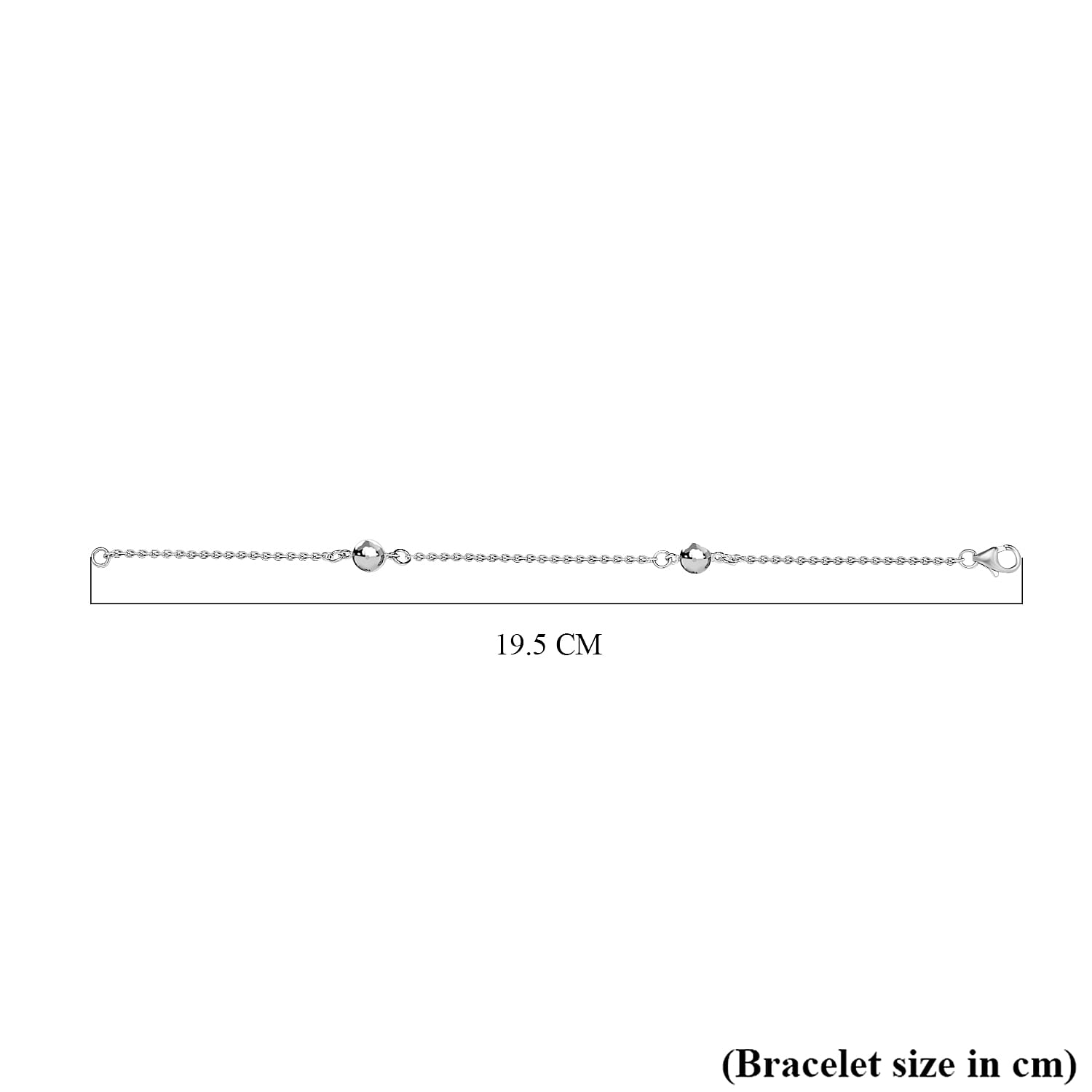 Platinum Overlay Sterling Silver Bracelet (Size - 7.5)