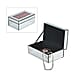 Rectangle Jewellery Box With Soft Velvet Inner Lining - Crystal Chain (Size 21x13x8 cm) - Silver