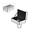 Mirrored Luxury Storage Box With Soft Velvet Inner Lining (Size 21x13x8 cm) - Silver & Cream