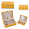 Set of 2 - Multi Purpose Two Tier Jewellery Box with Metal Lock (Size 23x17x8cm, 16x10x5cm) - Black