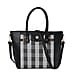  Elegant Checker Pattern Crossbody Bag With Handle Drop - Blue