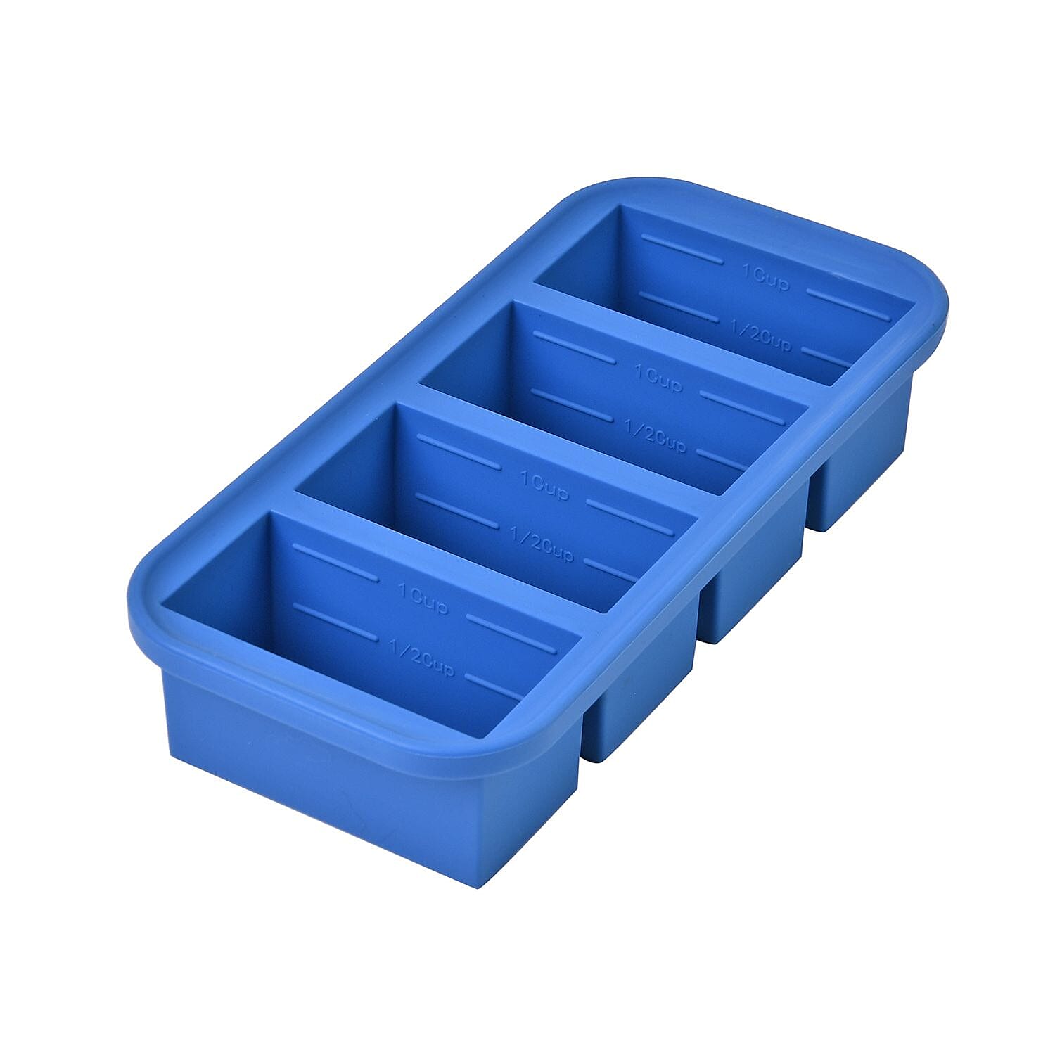 Homesmart Food Grade Silicone Reusable Freezer Tray with Lid (Size 29x14x6 cm) - Blue Homesmart Food Grade Silicone Reusable Freezer Tray with Lid (Size 29x14x6 cm) - Blue