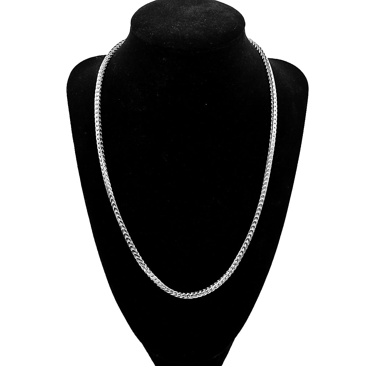Sterling Silver Franco Necklace  (Size - 20), Silver Wt. 26.05 Gms
