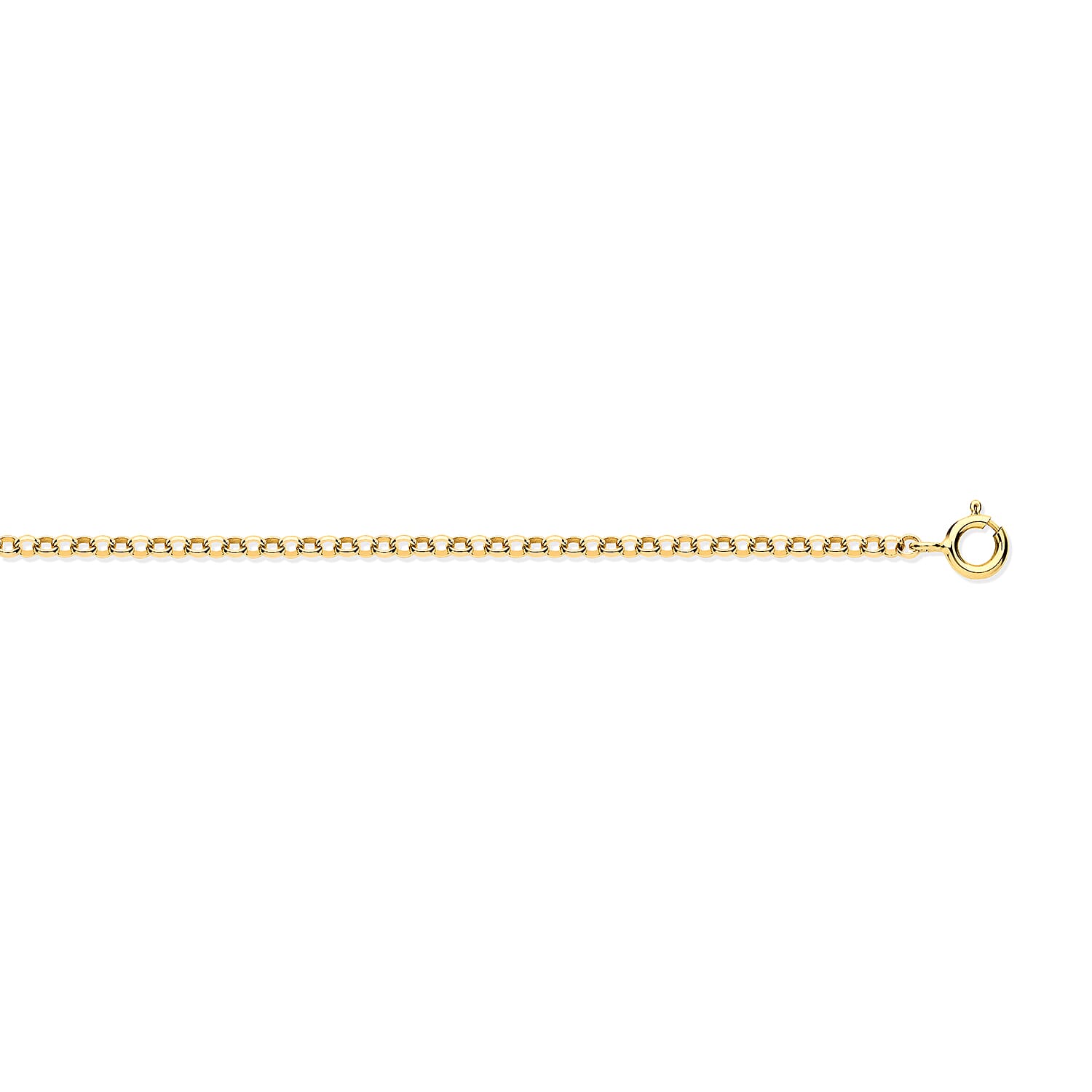 Vicenza Closeout Deal - 9K Yellow Gold Round Belcher Necklace (Size - 18)