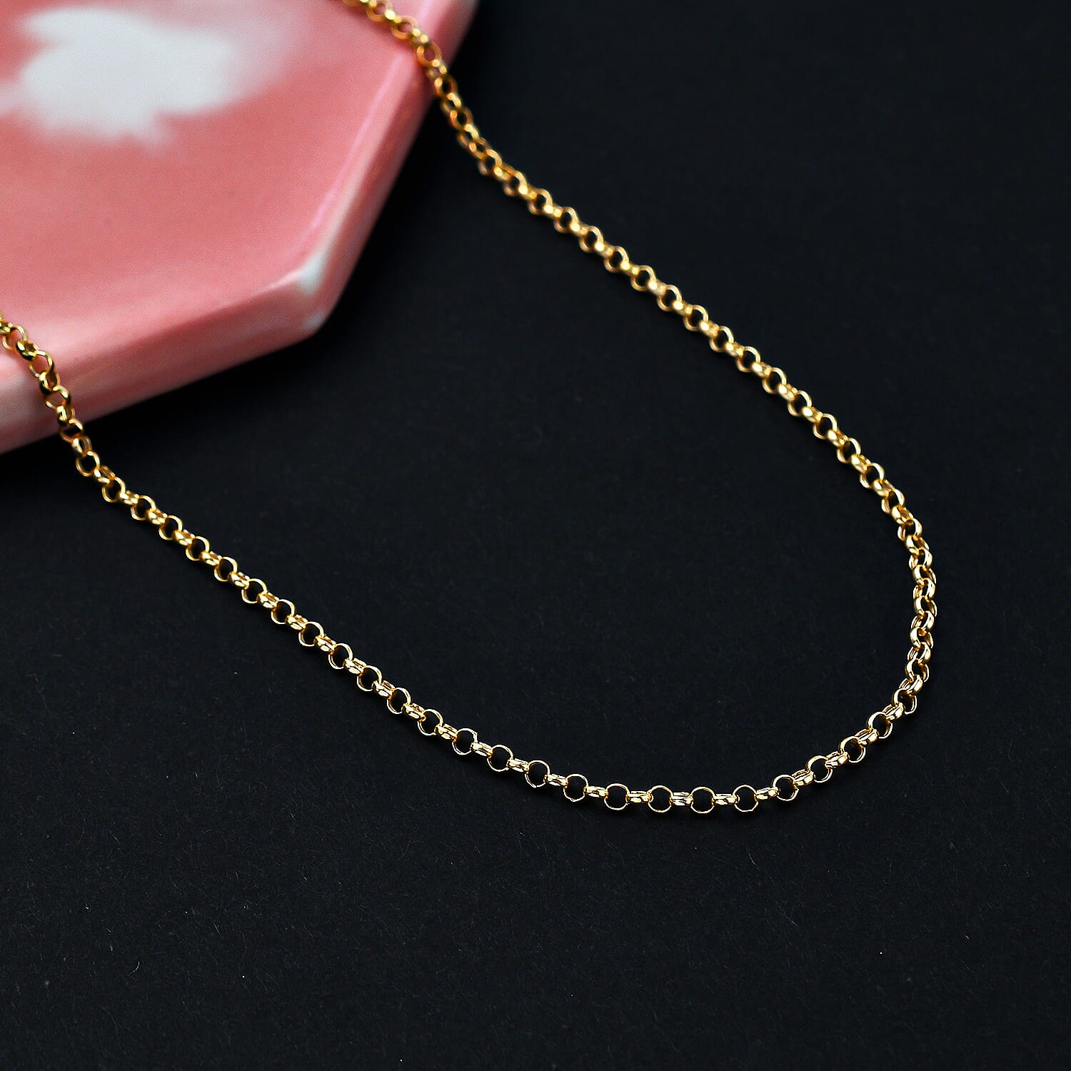 Vicenza Closeout Deal - 9K Yellow Gold Round Belcher Necklace (Size - 18)