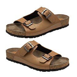 Ravel Buckle Ladies Sandal (Size 3) - Tan