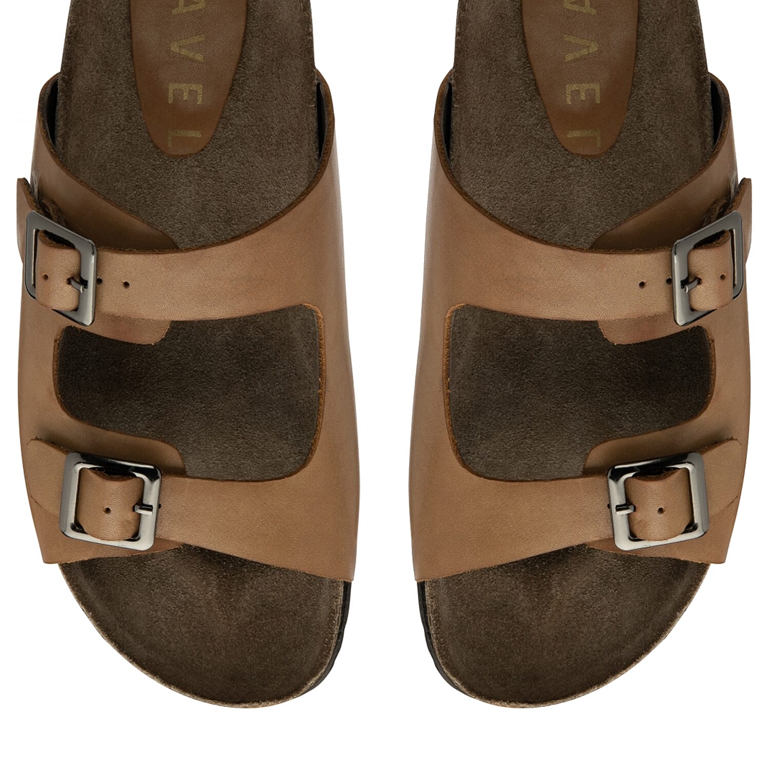 Ravel Buckle Ladies Sandal (Size 3) - Tan