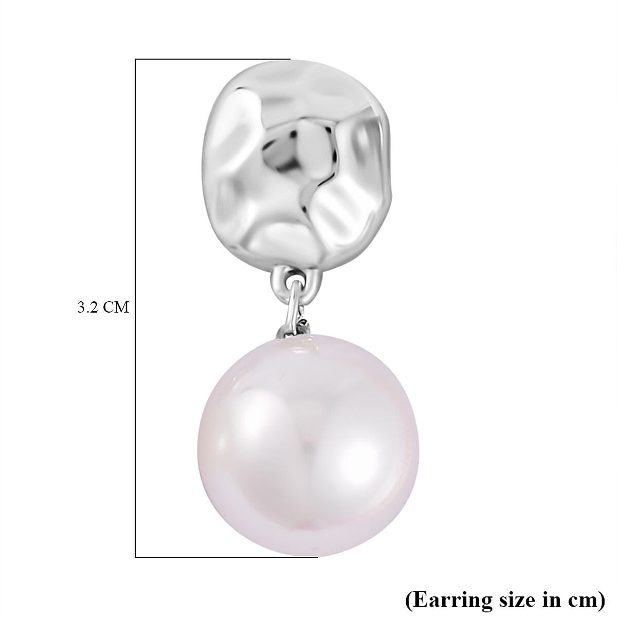 Designer Inspired White Shell Pearl Drop Earrings