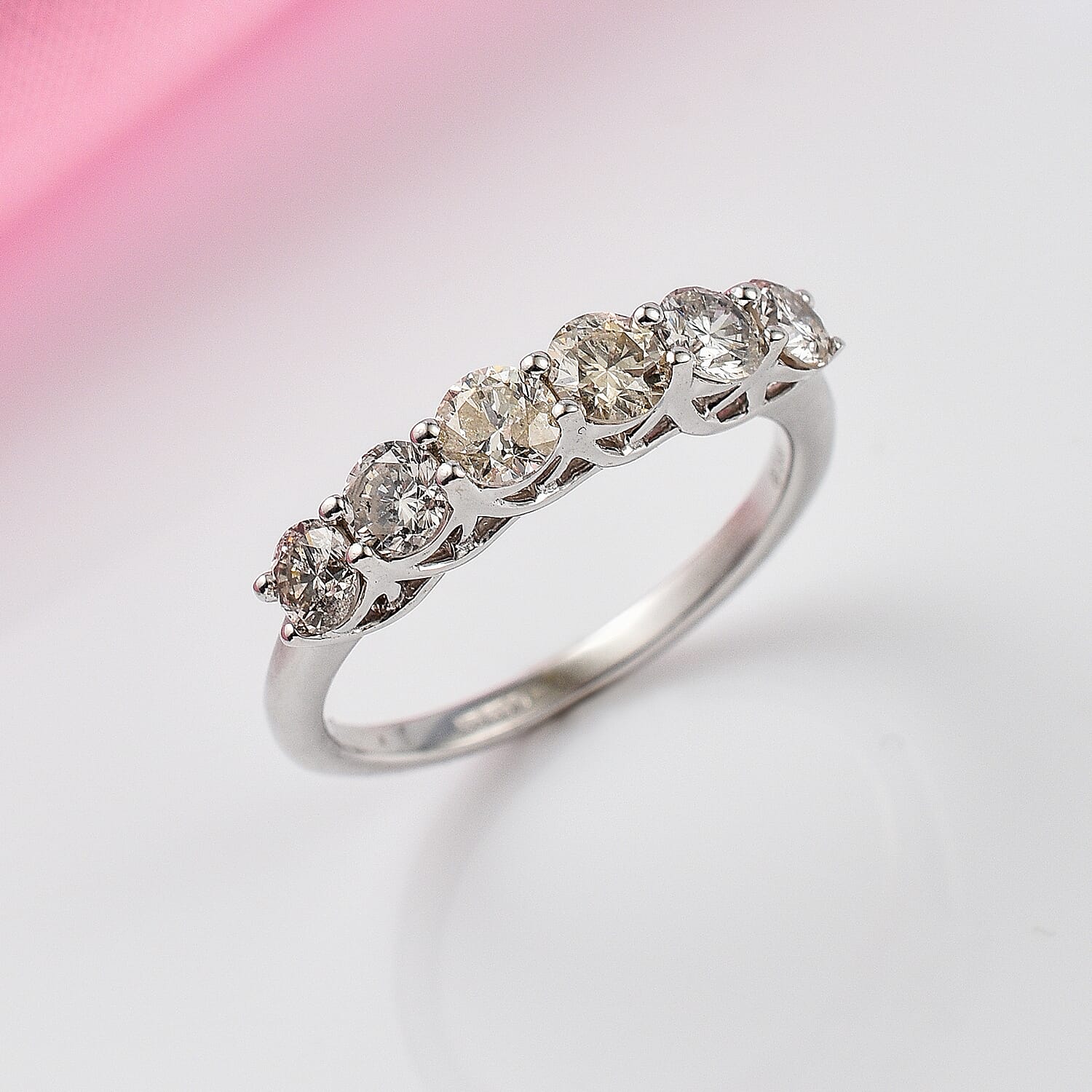 Manhattan Close Out- -14K White Gold Diamond (S1-I1-G-H) Ring 1.33 Ct.