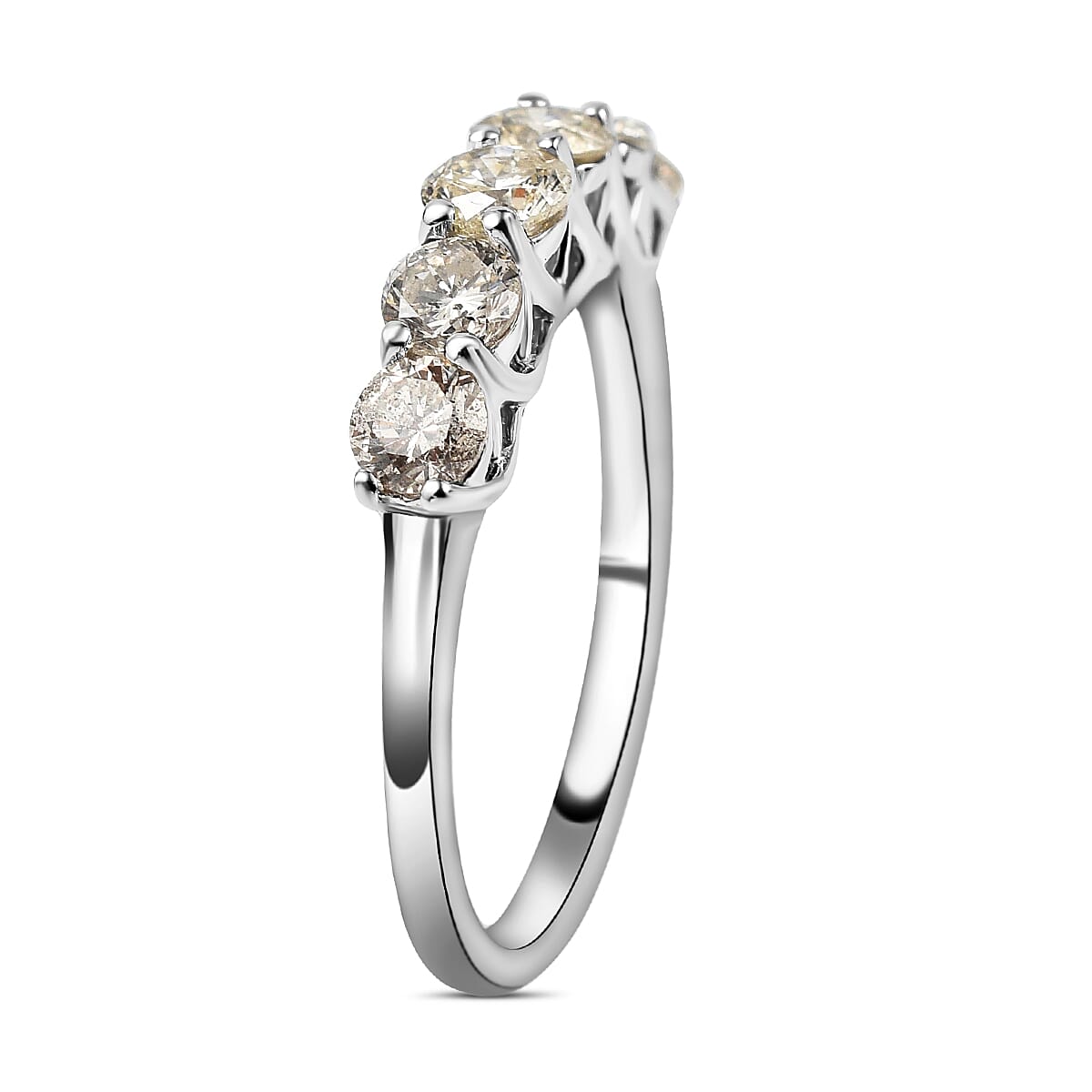 Manhattan Close Out- -14K White Gold Diamond (S1-I1-G-H) Ring 1.33 Ct.