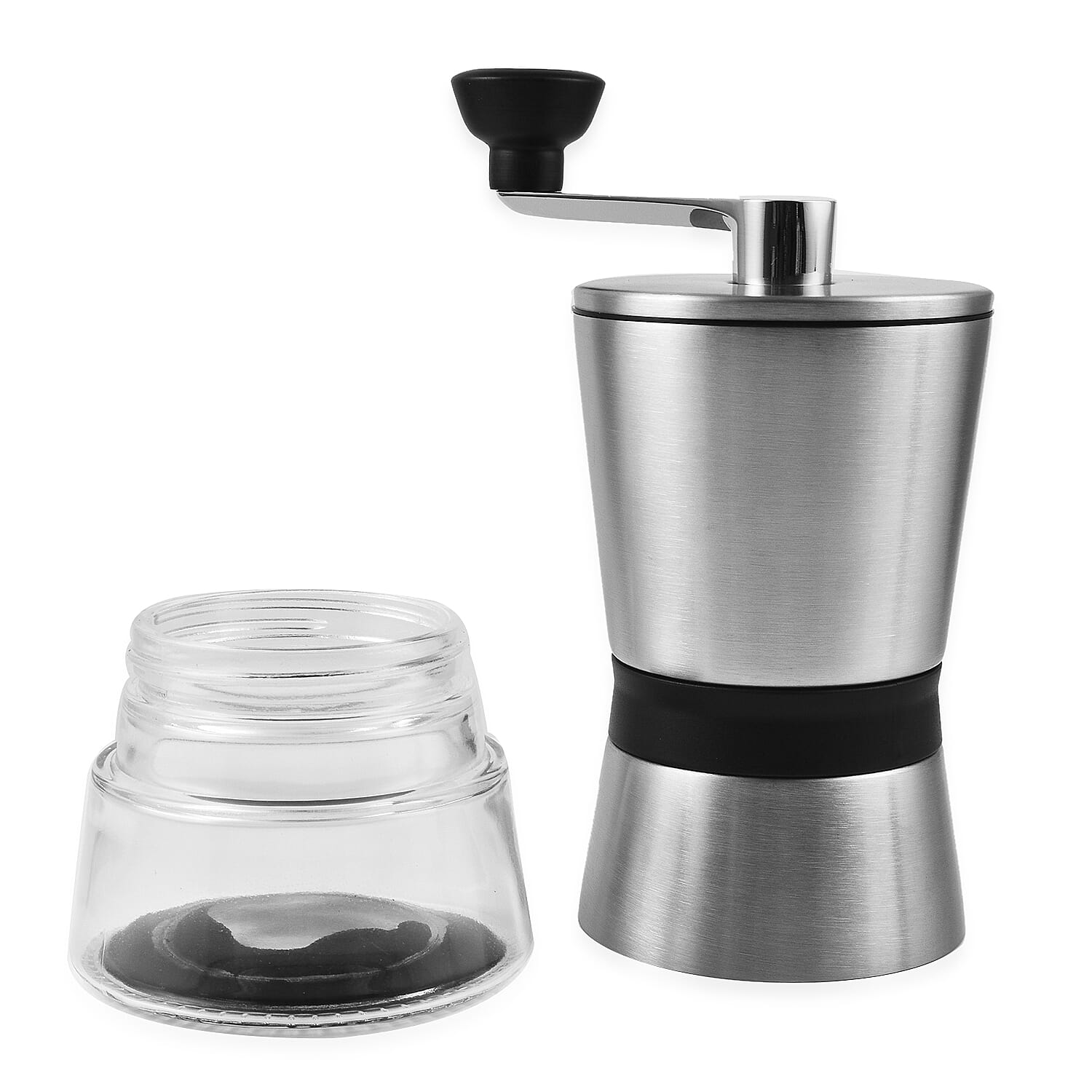 Epare Stainless Steel Manual Adjustable Coffee Grinder with Ceramic Burr Silver 7565933 TJC