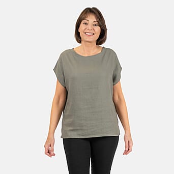 https://tjcuk.sirv.com/Products/75/6/7565986/Ladies-Crew-Neck-Linen-Top-Size-12-Khaki_7565986_2.jpg?w=342&h=342