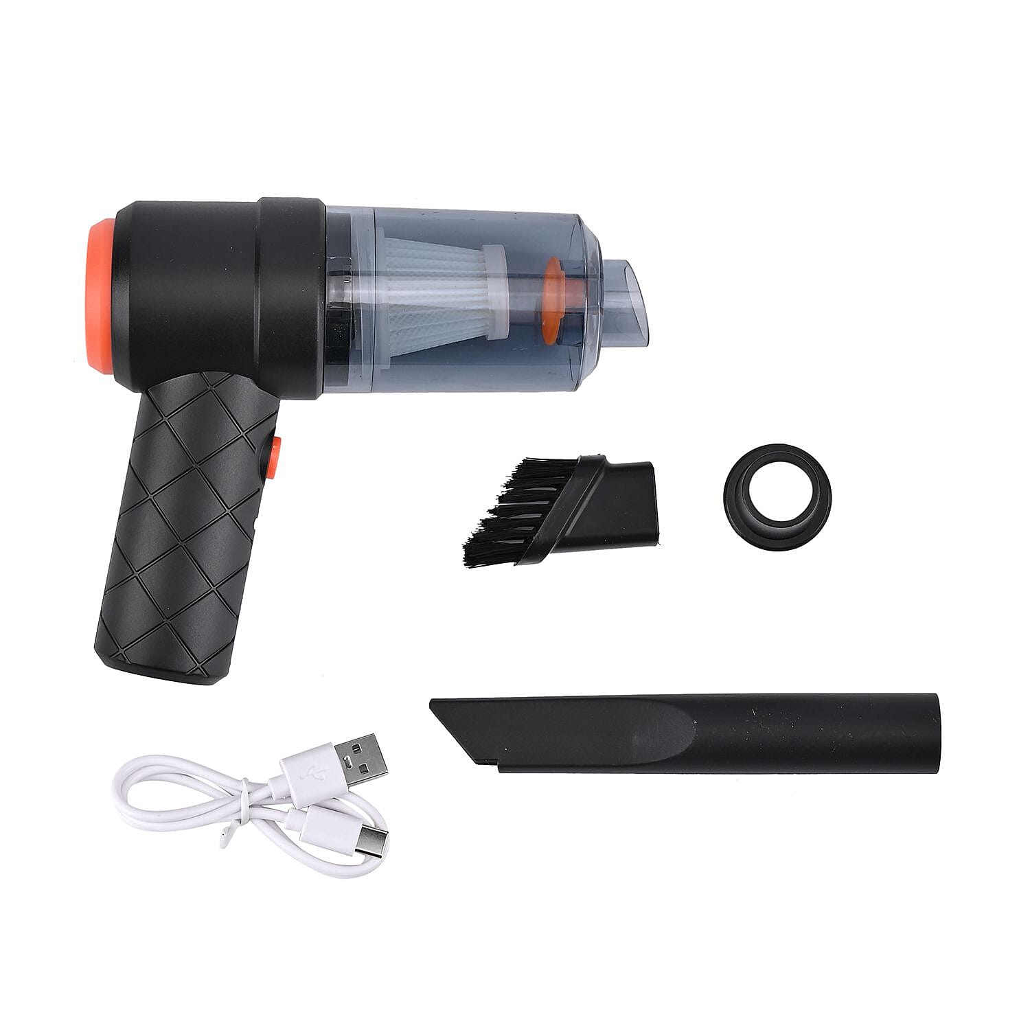 2 in 1 - Rechargeable Cordless Handheld Hepa Filter Vacuum Cleaner & Blower with 3 Attachments