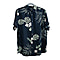 Floral Print Half Sleeves Mens Shirt (Size L) - Navy