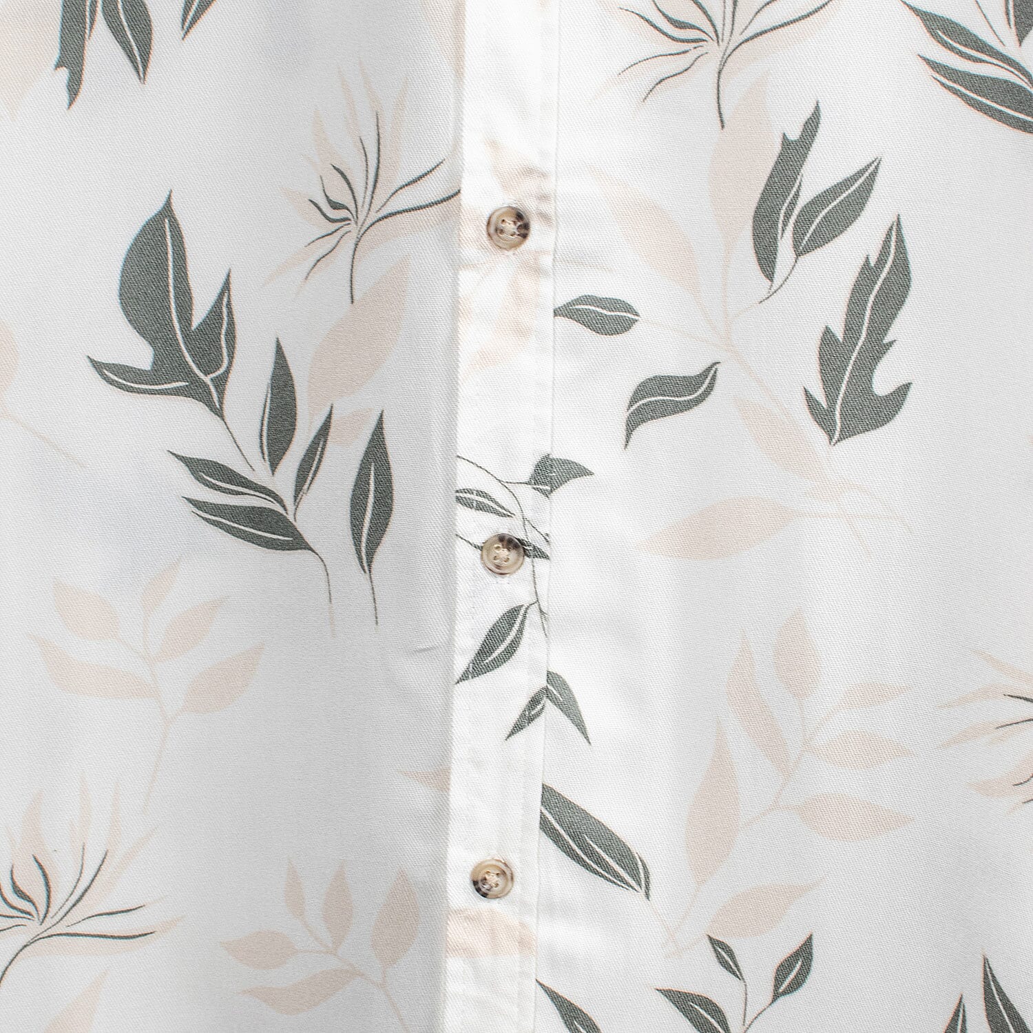 Leaf Print Half Sleeves Mens Shirt (Size L) - Black