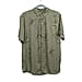 Leaf Print Half Sleeves Mens Shirt (Size L) - Khaki