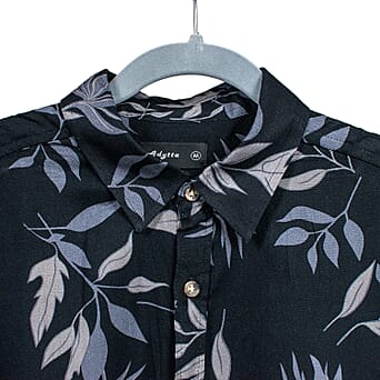 https://tjcuk.sirv.com/Products/75/6/7566243/Leaf-Print-Half-Sleeves-Mens-Shirt-Size-M-Black_7566243_2.jpg?w=342&h=342
