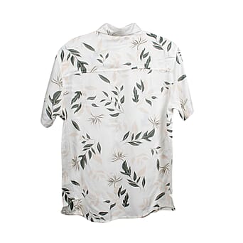 https://tjcuk.sirv.com/Products/75/6/7566245/Leaf-Print-Half-Sleeves-Mens-Shirt-Size-M-White_7566245_1.jpg?w=342&h=342