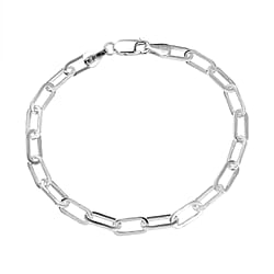 Sterling Silver Paper Clip Bracelet (Size - 7.5), Silver Wt. 5.50 GM