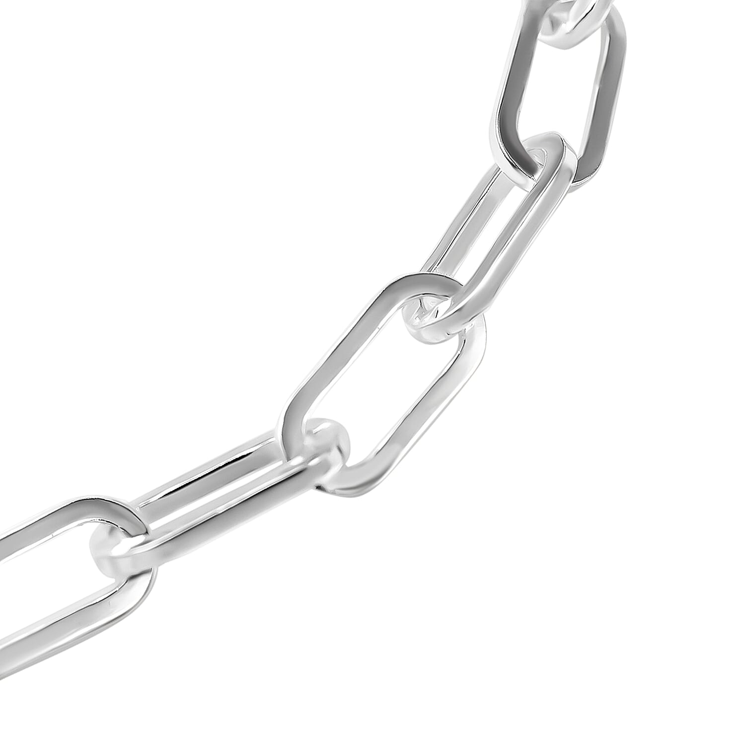 Sterling Silver Bronx New Paper Clip Bracelet (Size - 7.5)