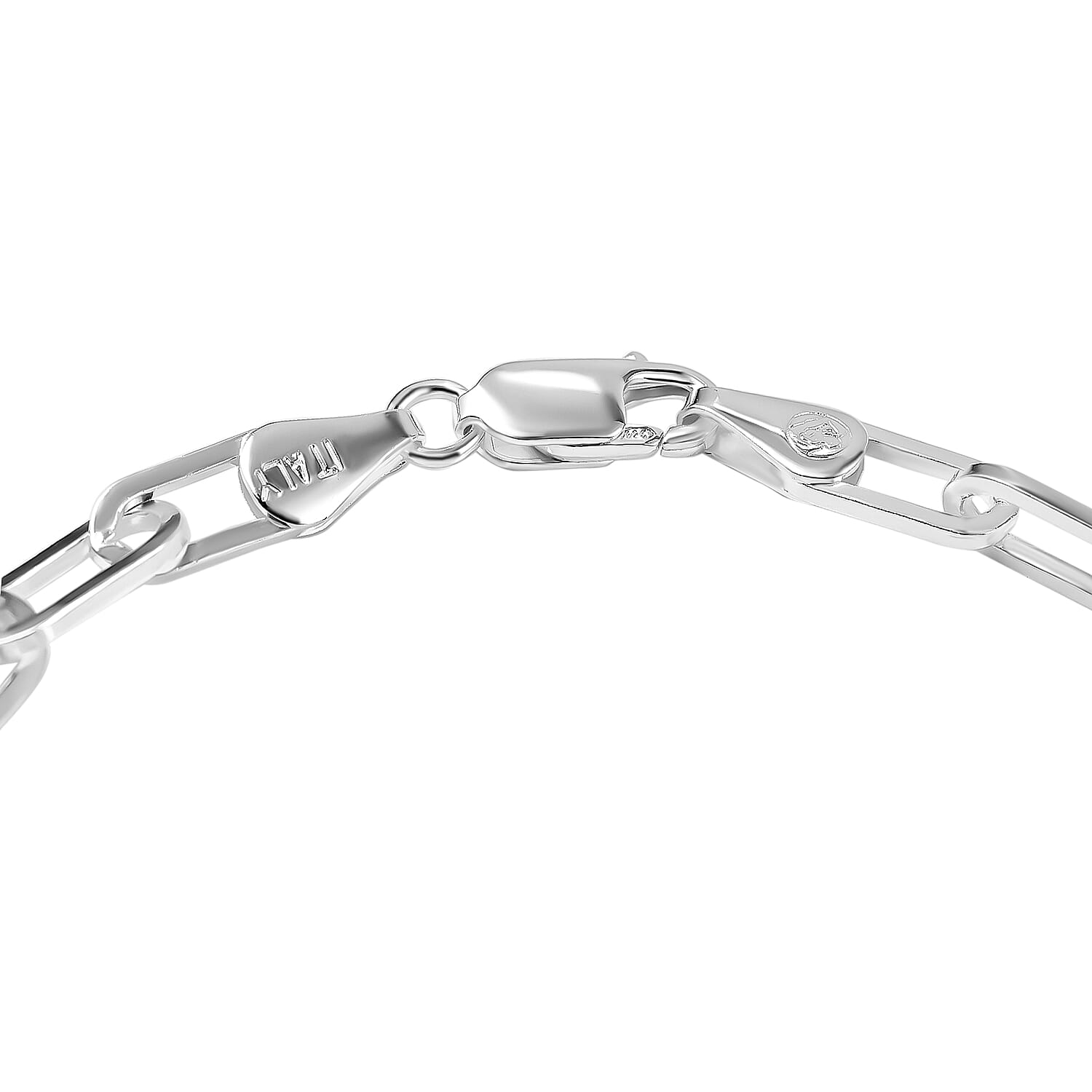 Sterling Silver Bronx New Paper Clip Bracelet (Size - 7.5)