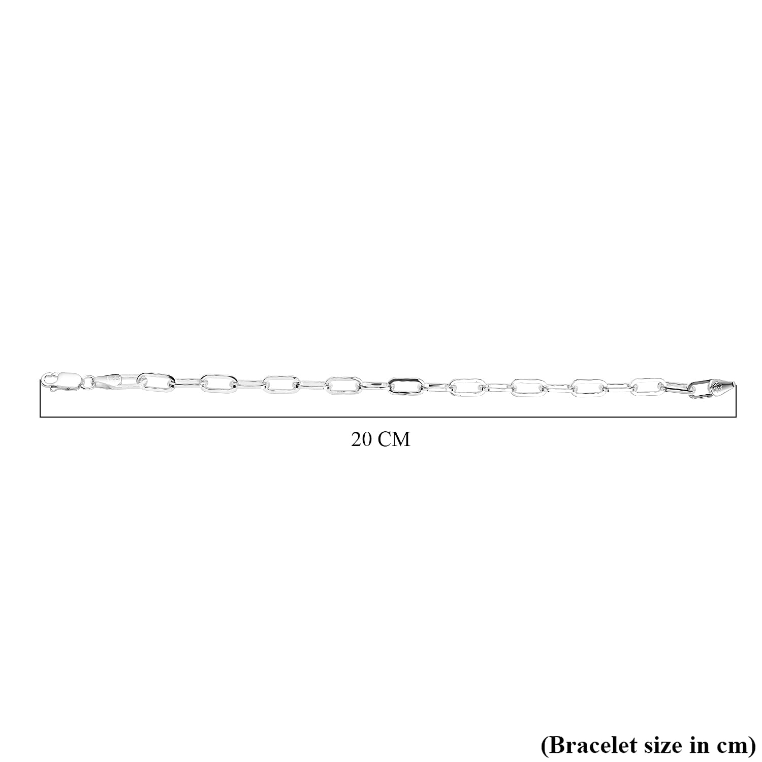 Sterling Silver Bronx New Paper Clip Bracelet (Size - 7.5)